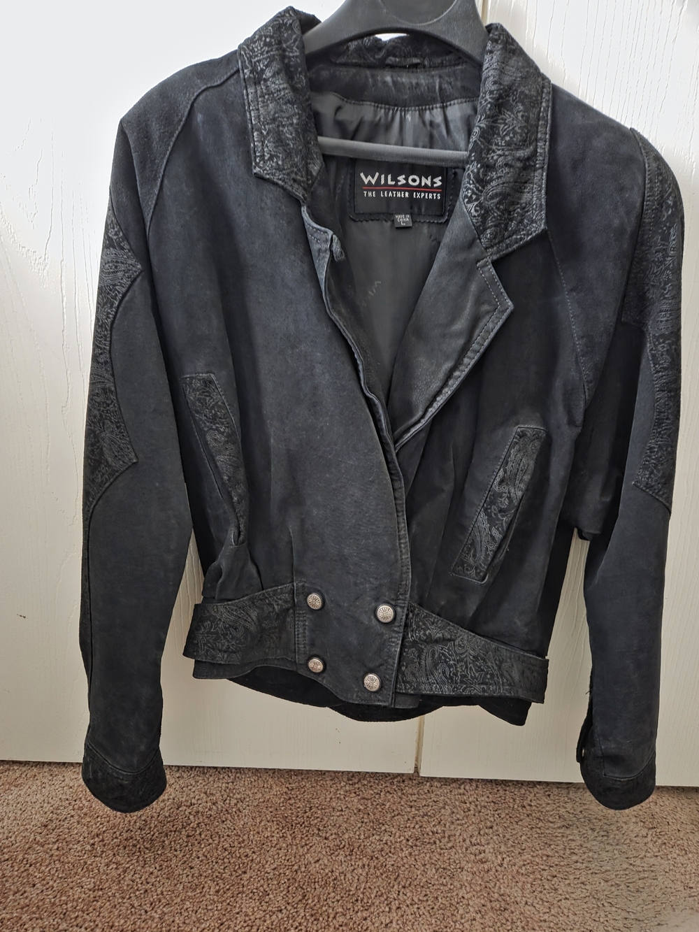 Wilson Black Suede Leather Women's Jacket